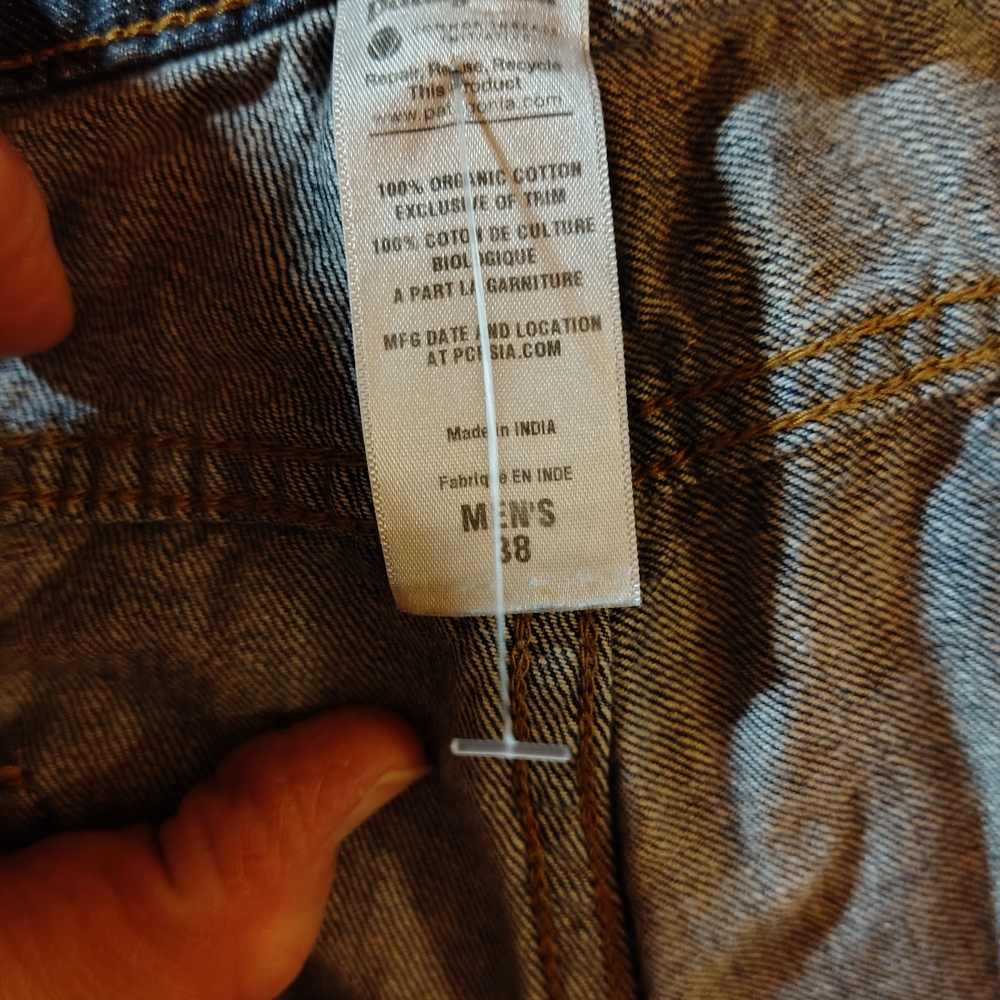 Patagonia Men's Organic Cotton Jeans-size 38 - Picture 9 of 12